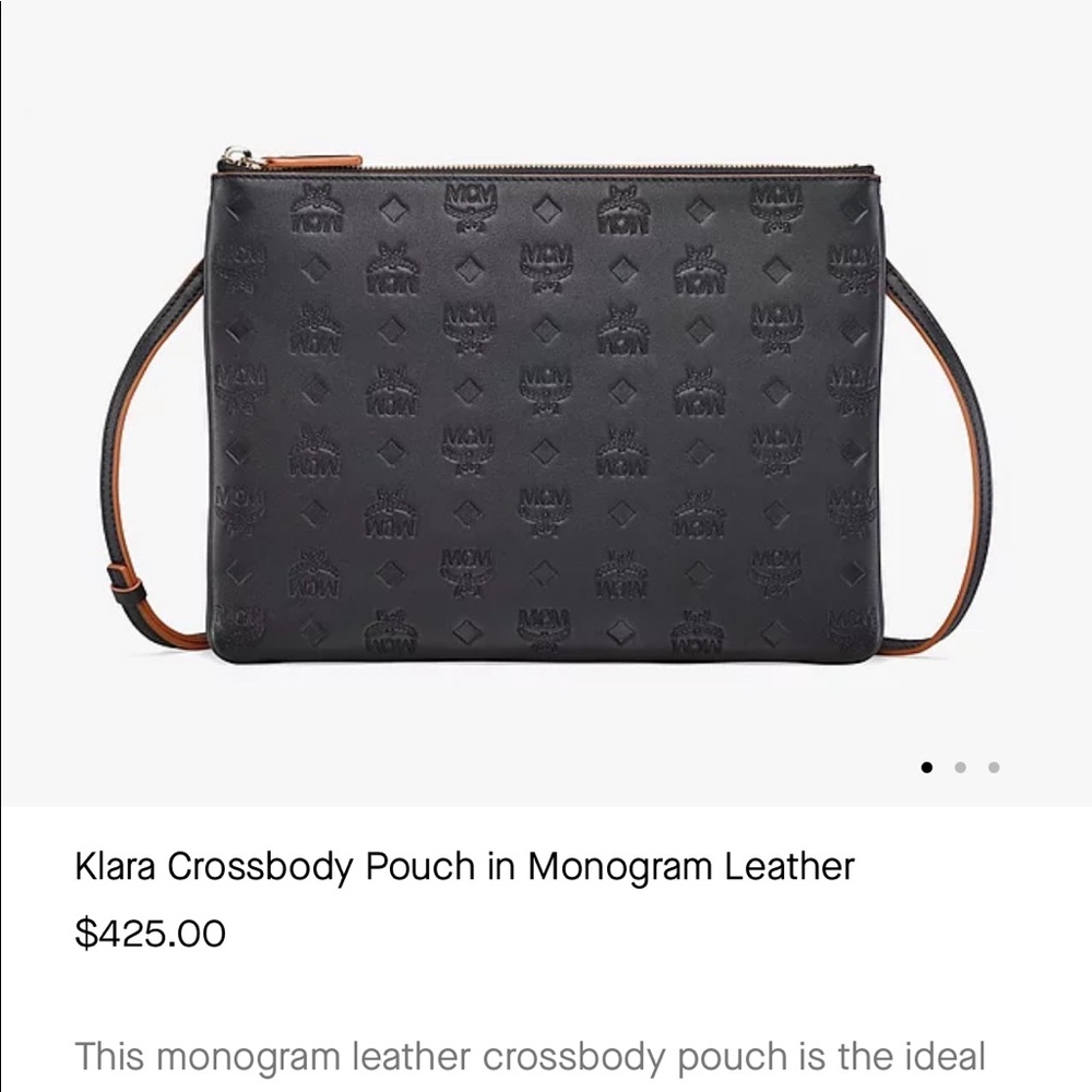 MCM Klara Crossbody Pouch in Monogram Leather